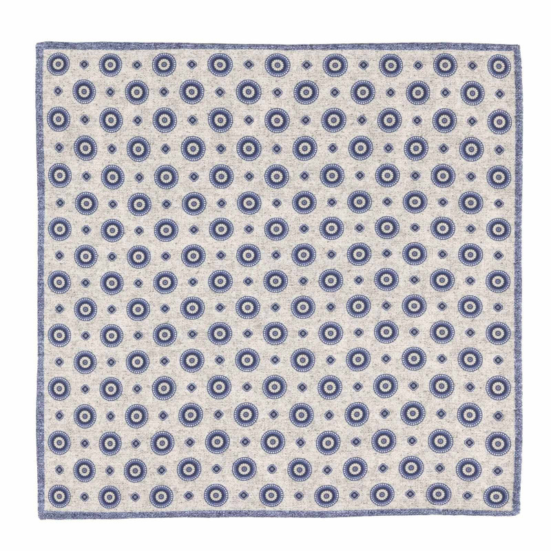 Blue medallions double face pocket...