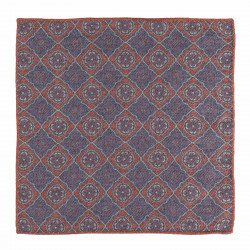 Rust double face pocket square