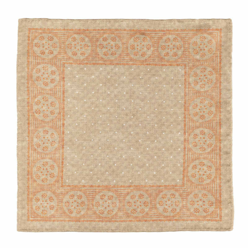 pochette double face beige