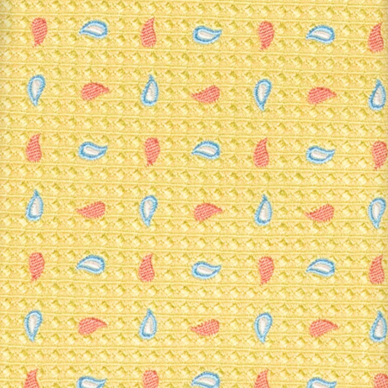 Cravatta micro paisley giallo