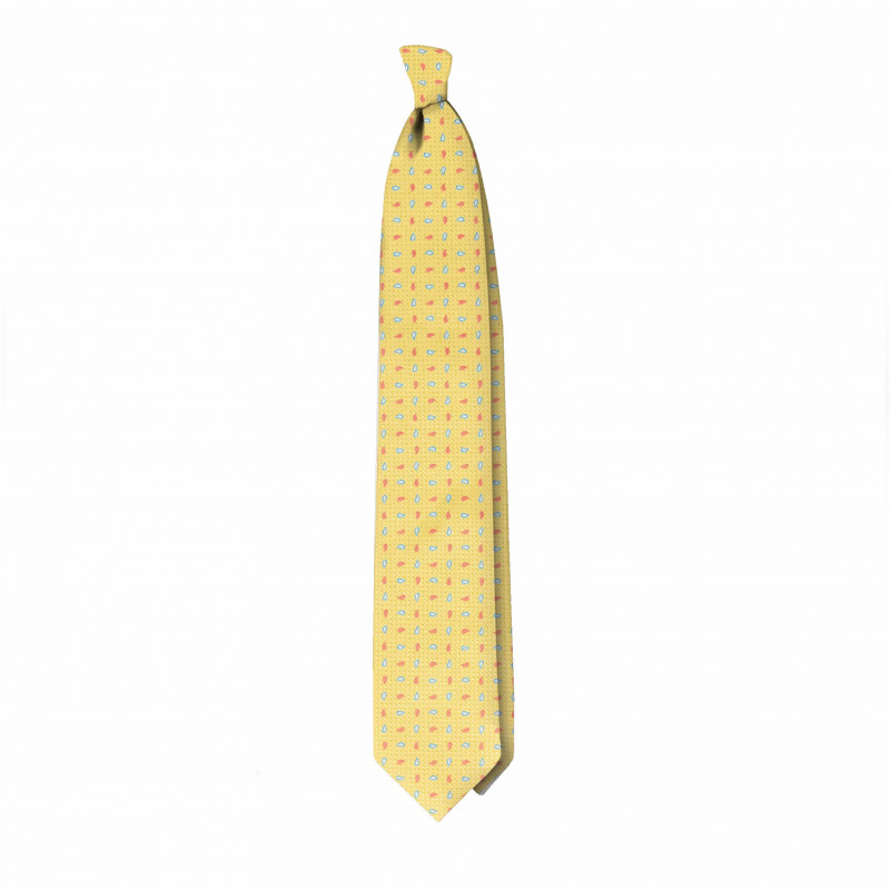 Yellow micro paisley tie Yellow micro paisley tie