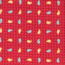 Red micro paisley tie 2
