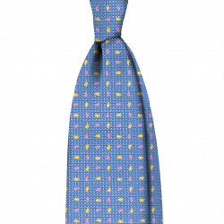 Light blue micro paisley tie
