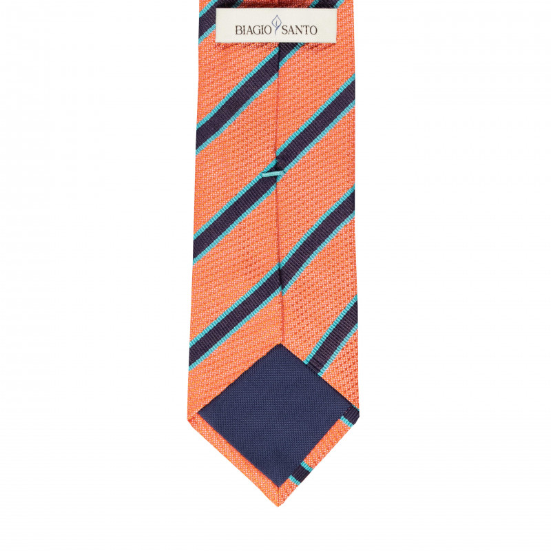 Cravatta a righe salmone Cravatta a righe salmone