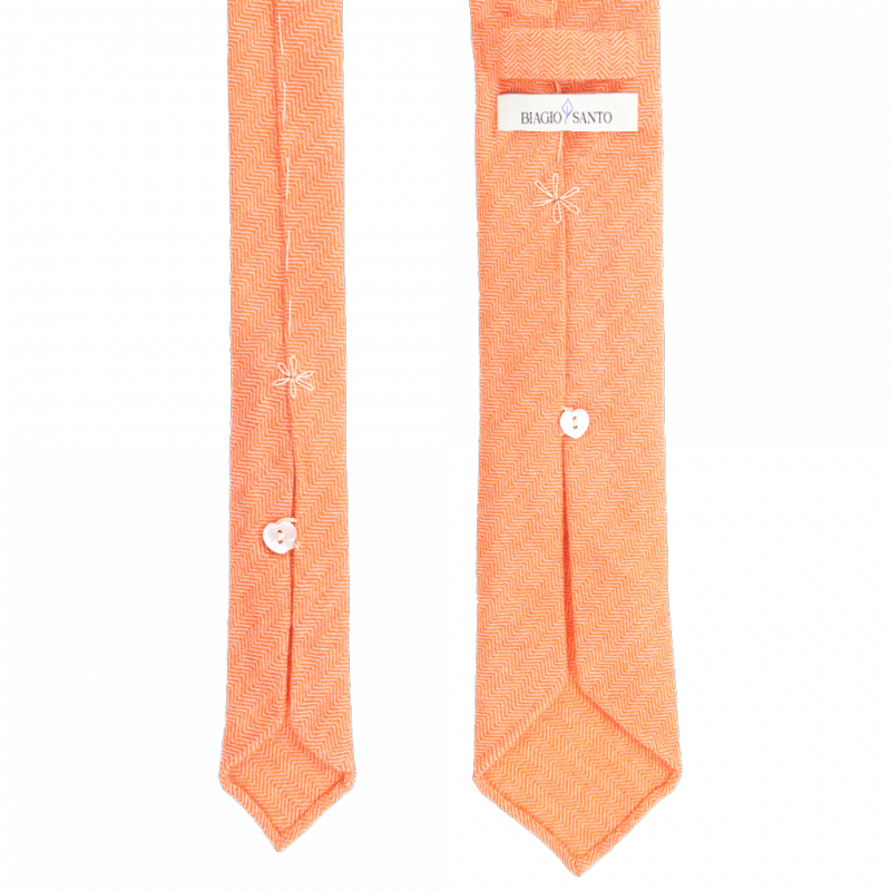 Orange herringbone cashmere Orange herringbone cashmere