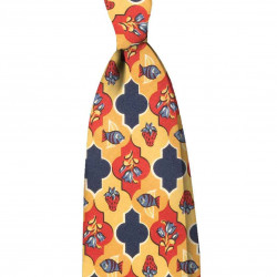 Gold pattern vintage tie