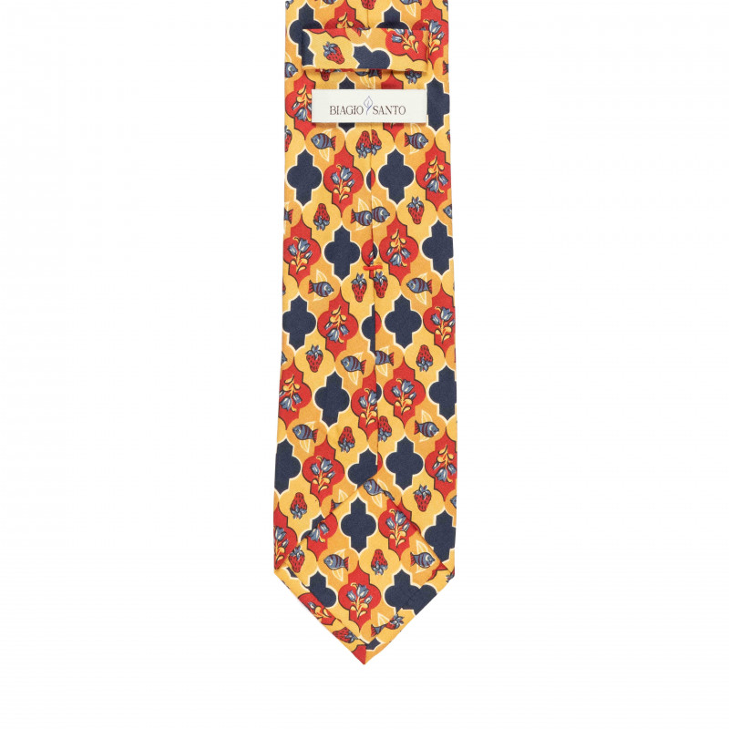 Gold pattern vintage tie