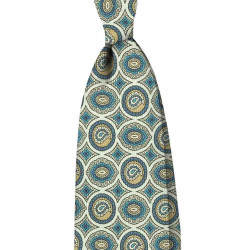 Green medallions vintage tie