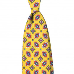 Yellow pattern vintage tie