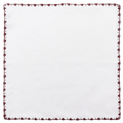 Bordeaux pocket square with arched crochet