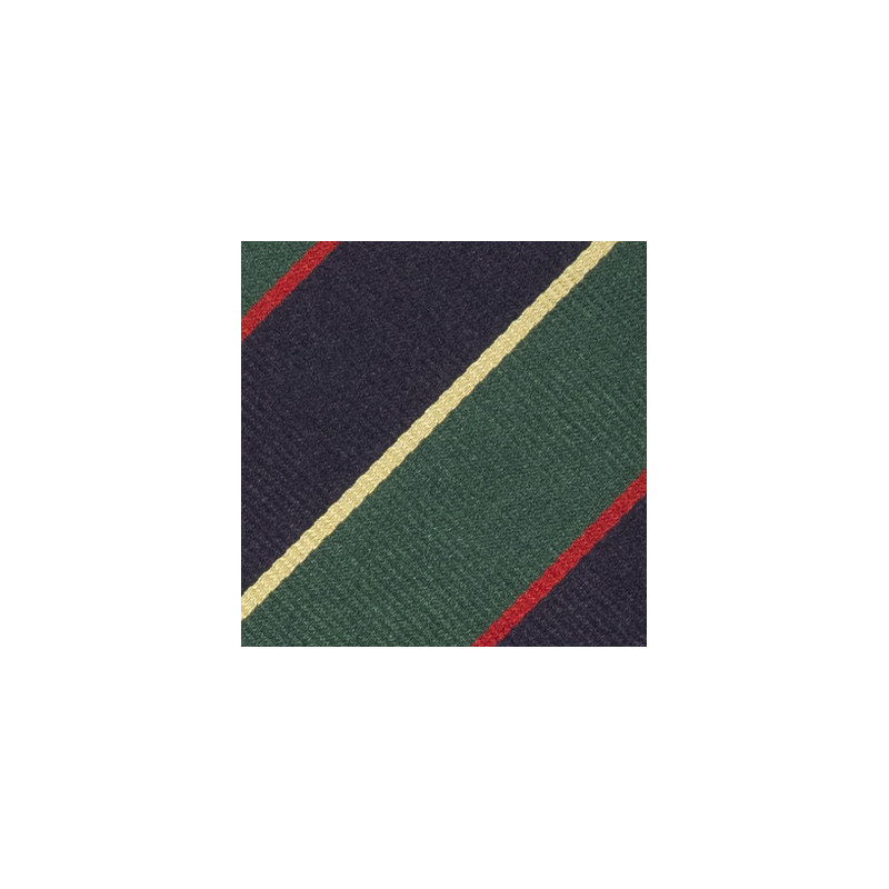 Jacquard stripe 3 folds tie - Navy/Green