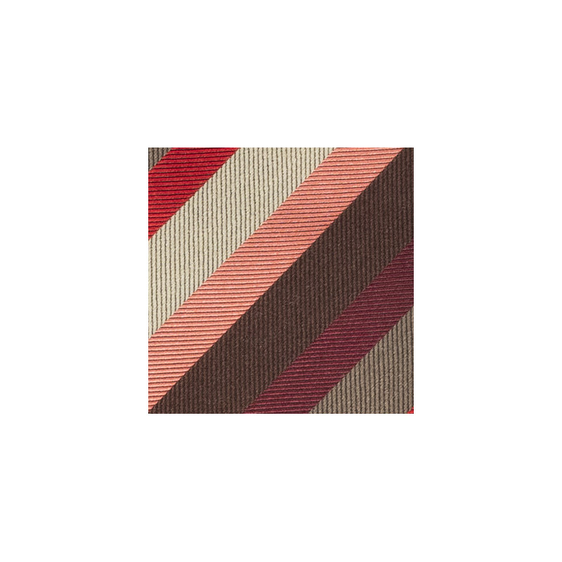 Jacquard stripe 3 folds tie - Brown/Pink