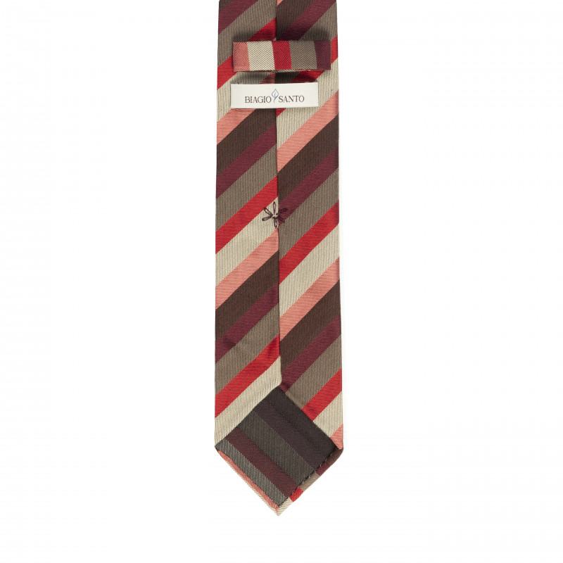 Cravatta 3 pieghe jacquard a righe -... Cravatta 3 pieghe jacquard a righe -...