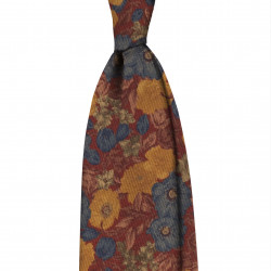 Vintage flower 3 folds tie...
