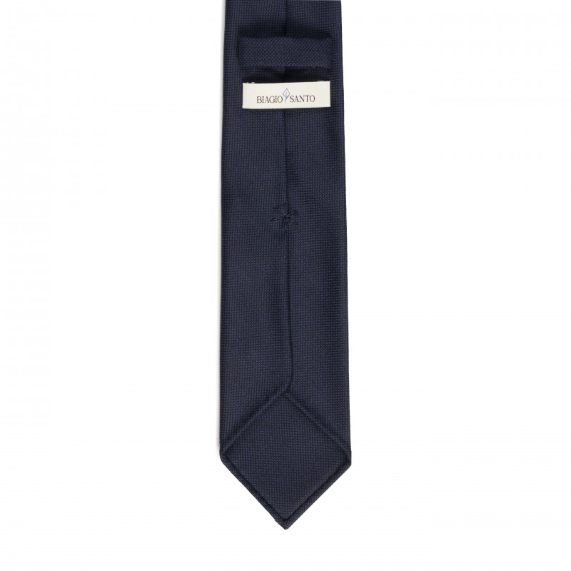 Solid 3 folds wool tie - Dark blue Solid 3 folds wool tie - Dark blue