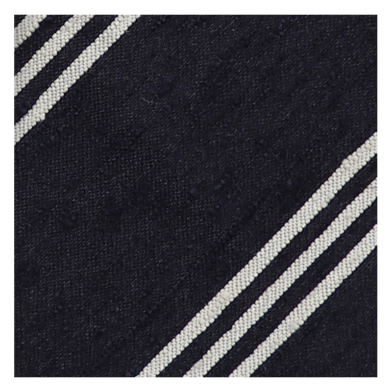 Multi stripe 3 folds shantung tie - Navy