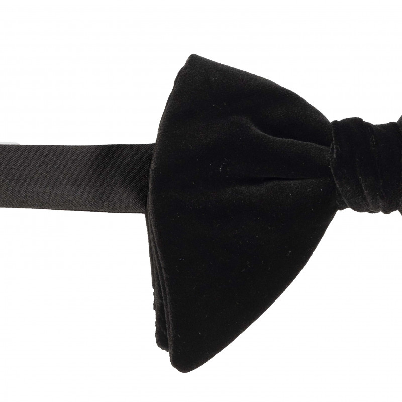 Velvet butterfly bow tie - Black