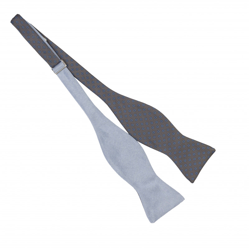 Double face self bow tie - Grey...