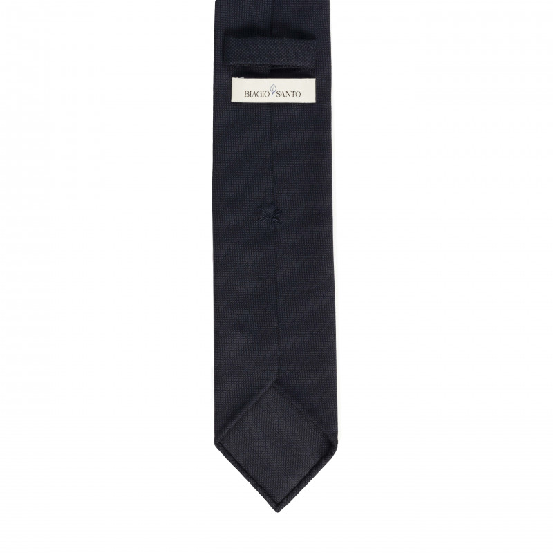 Solid 3 folds wool tie - navy Solid 3 folds wool tie - navy