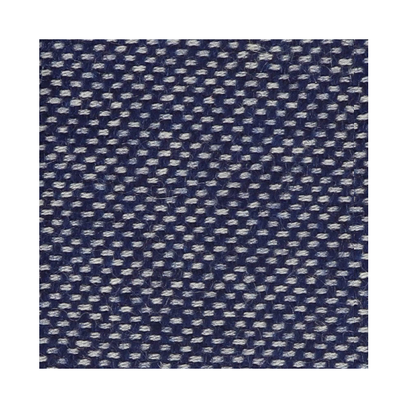 Solid cashmere 3 folds tie - Navy/White
