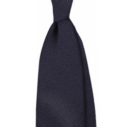 Plain garza fina tie - navy