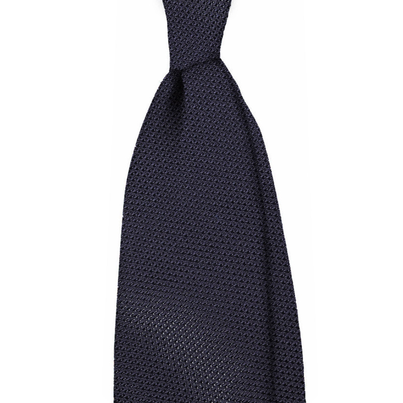 Plain garza fina tie - navy