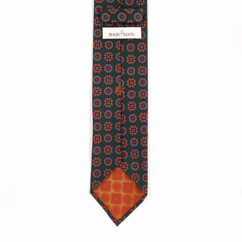 Ancient madder 3 folds tie - green... Ancient madder 3 folds tie - green...