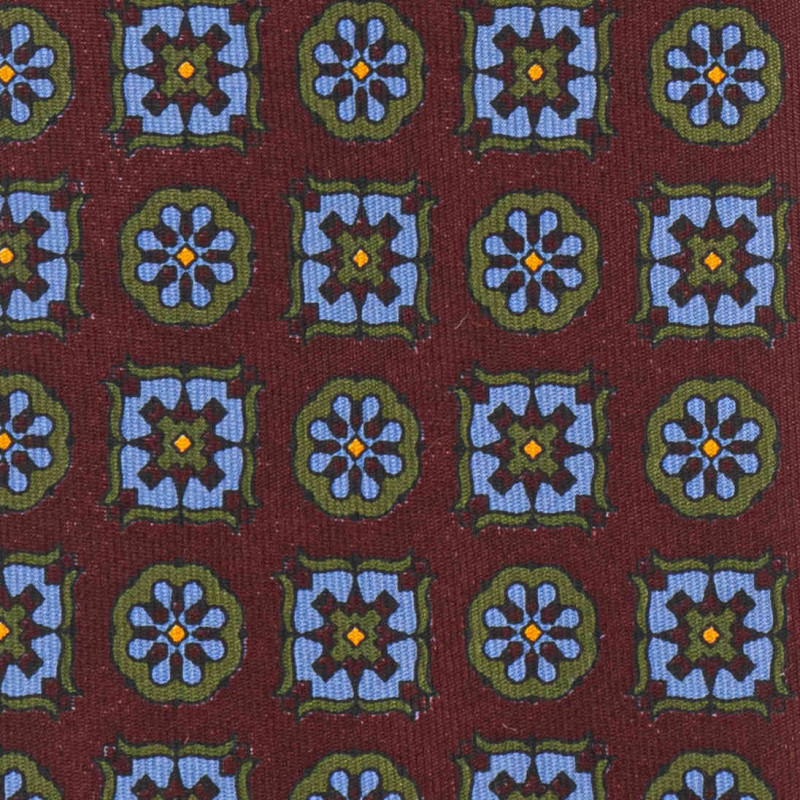 Ancient madder 3 folds tie - bordeaux...