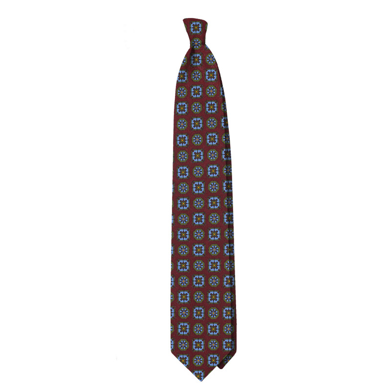 Ancient madder 3 folds tie - bordeaux...