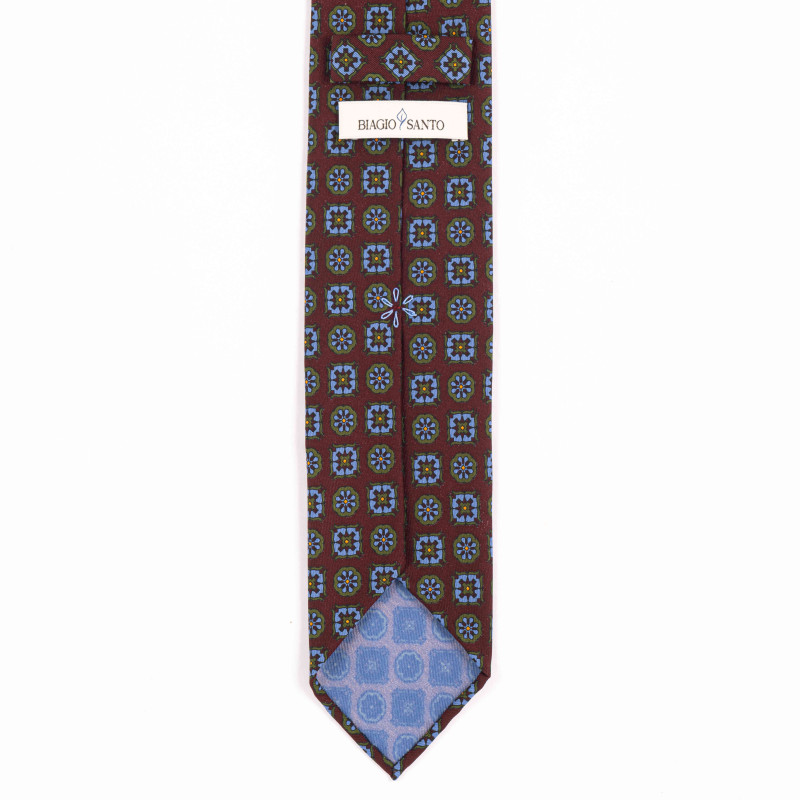 Ancient madder 3 folds tie - bordeaux...