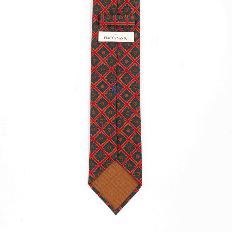 Cravatta 3 pieghe madder seta -...