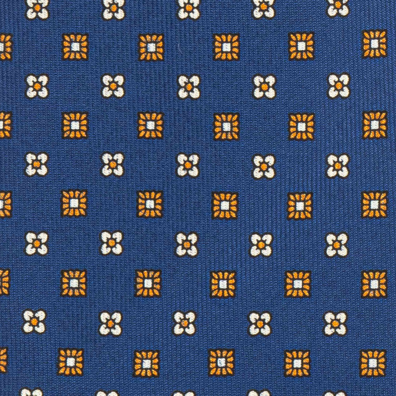 Floreal handprinted 3 folds unlined...