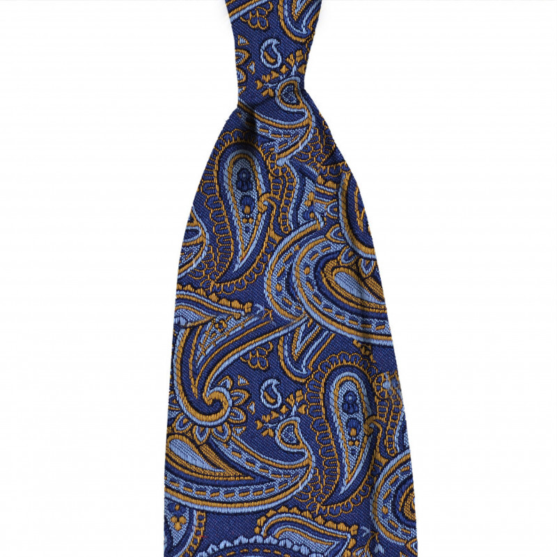 Paisley blu jacquard