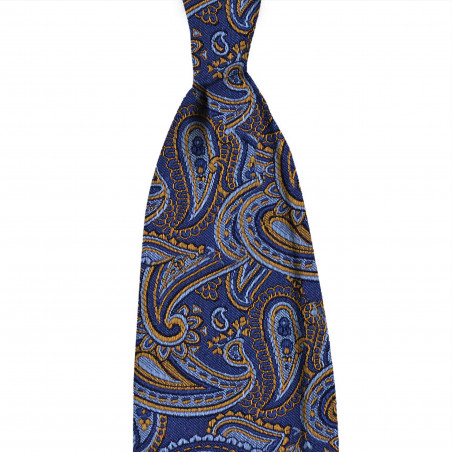 Blue paisley jacquard