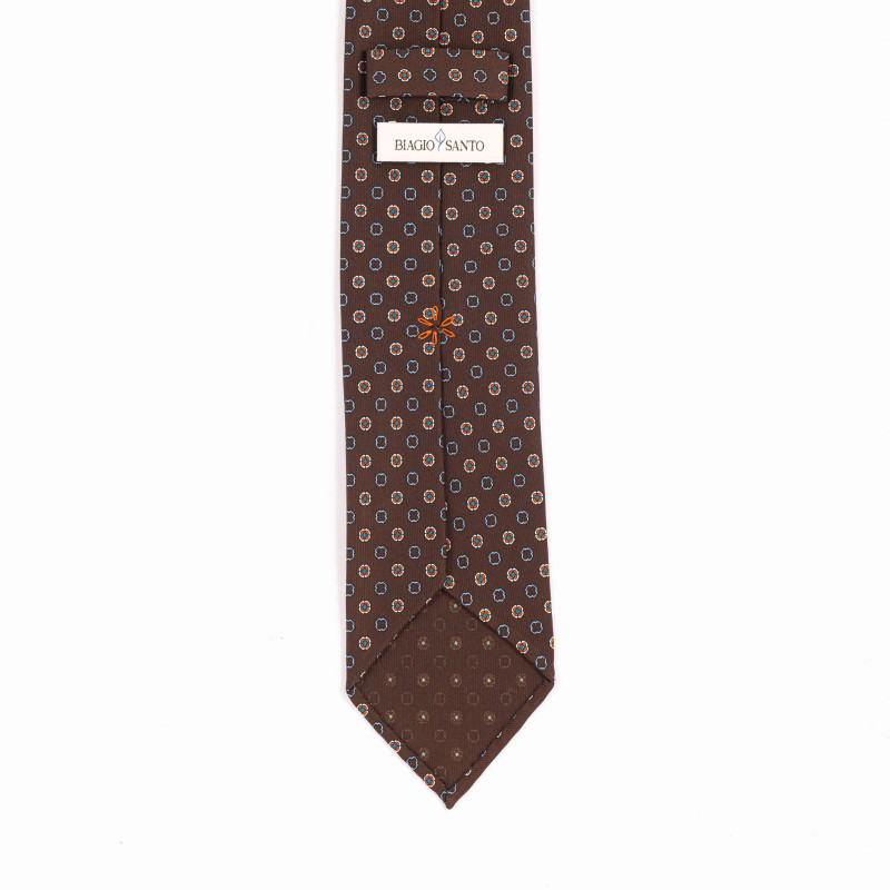 Floreal handprinted 3 folds unlined...