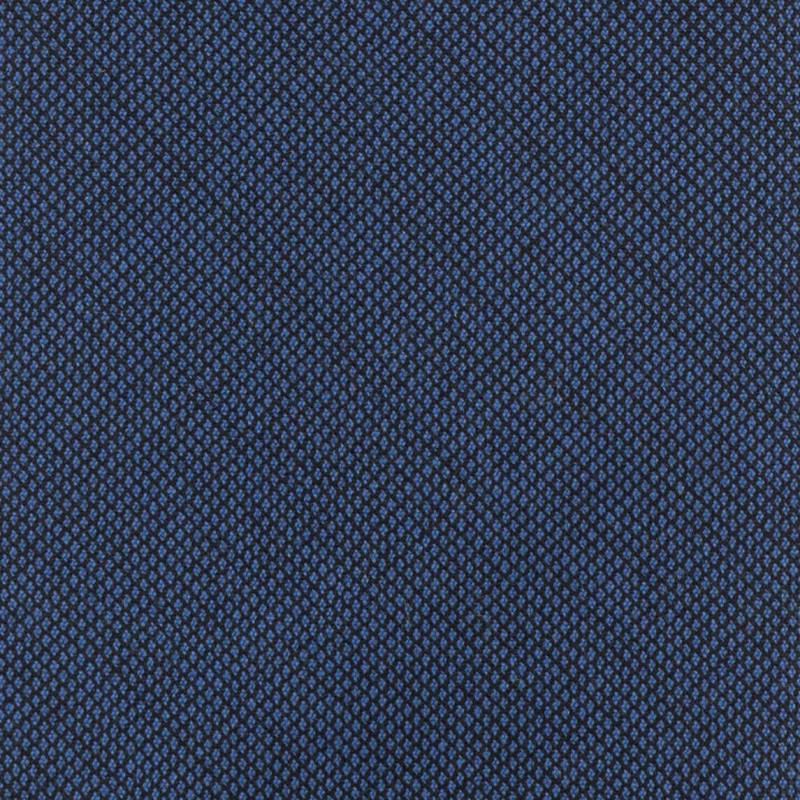 Cravatta 3 pieghe tinta unita lana - blu