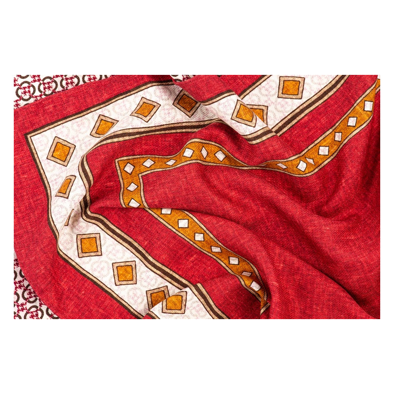 Double face pure silk scarf - red Double face pure silk scarf - red