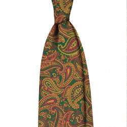 Green paisley jacquard