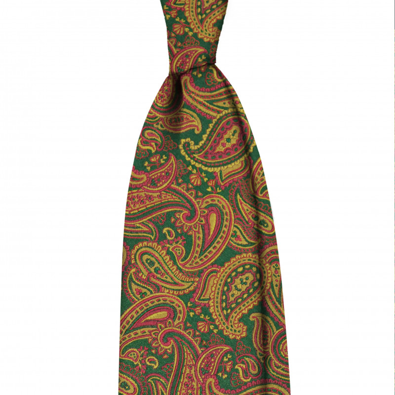 Green paisley jacquard