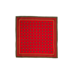 Square vintage silk - red