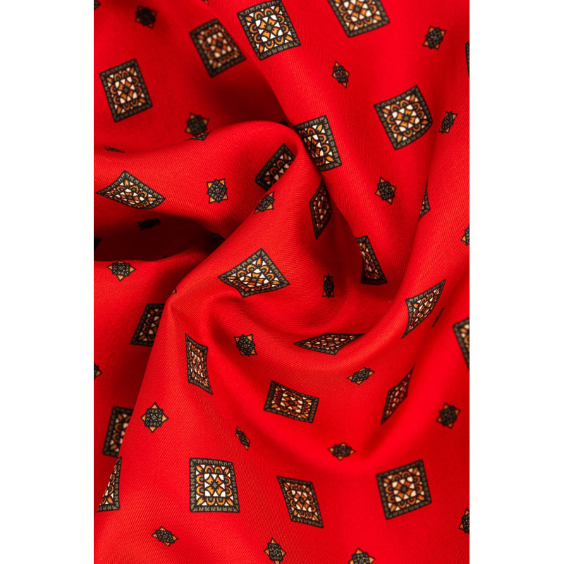 Vintage silk quadrati - rosso