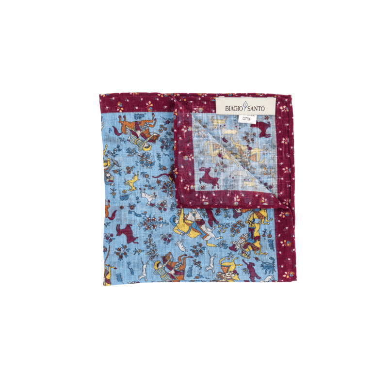 horse motif linen/cotton pocket...