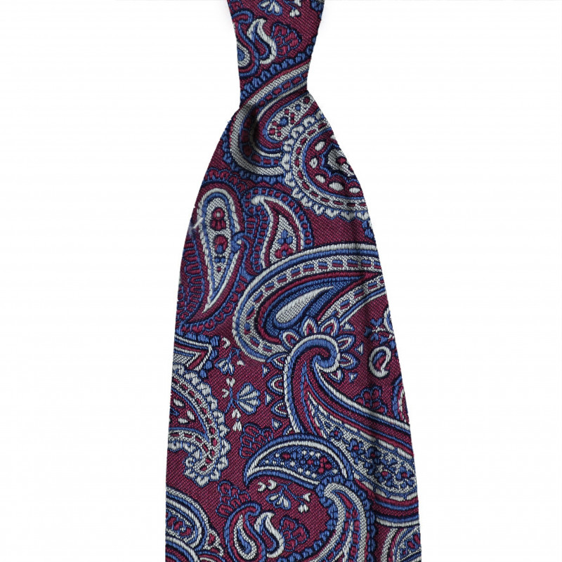 Burgundy paisley jacquard