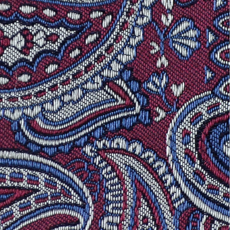 Burgundy paisley jacquard