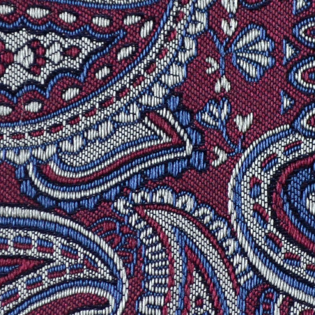 Burgundy paisley jacquard