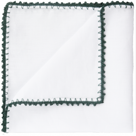 Pochette verde scuro con uncinetto pippioli