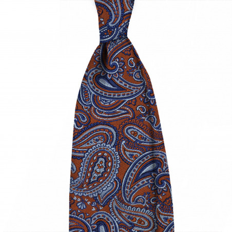 Orange paisley jacquard