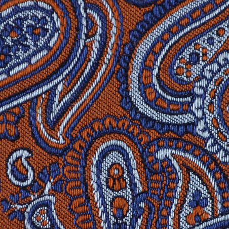 Orange paisley jacquard