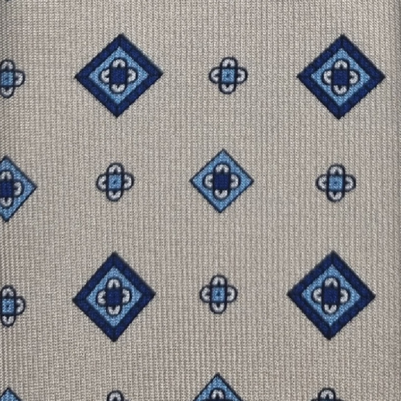 Twille print 3 folds unlined tie -...