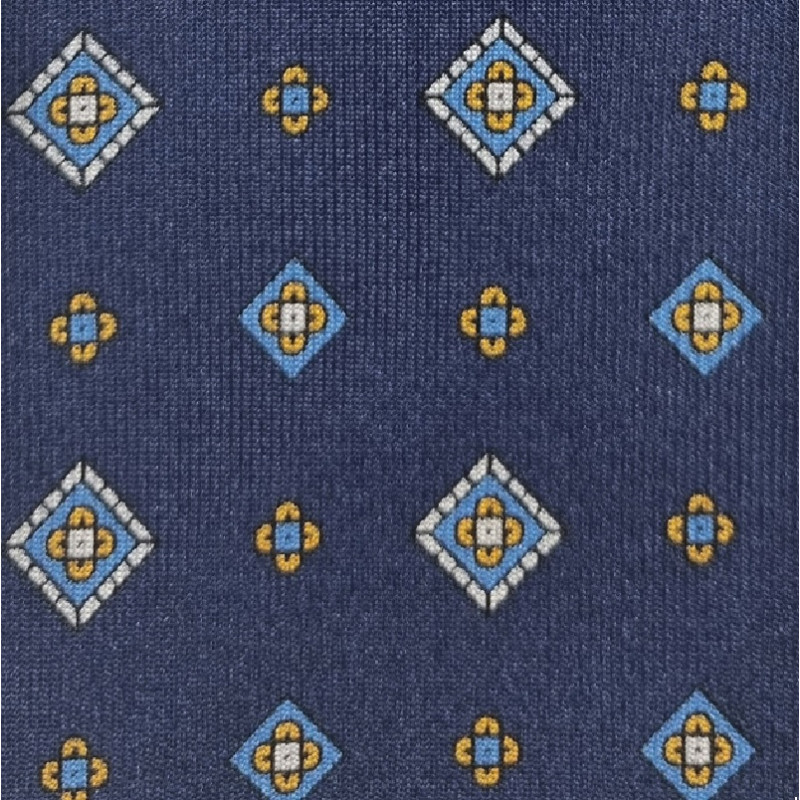 Twille print 3 folds unlined tie -...